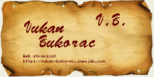 Vukan Bukorac vizit kartica